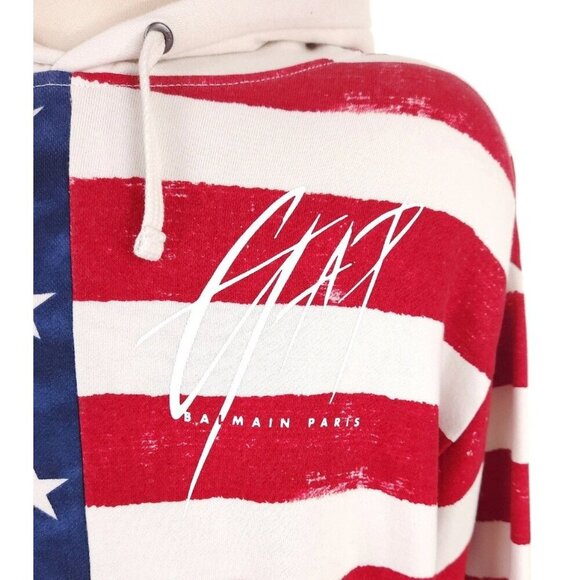 Pierre Balmain x GAP Collab Hoodie Size M Mens Red White & Blue - Picture 3 of 13
